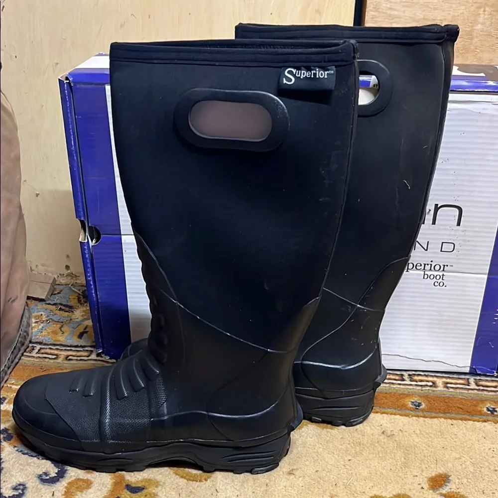 Statemans Brand by Superior Boot Co Durable Black Unisex Winter & Rain Boots